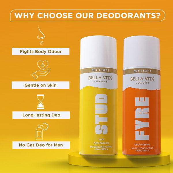 DEO GIFT SET - STUD, FYRE, FRESH AND GAME PACK OF 4 x 150 ML - Bella Vita Luxury