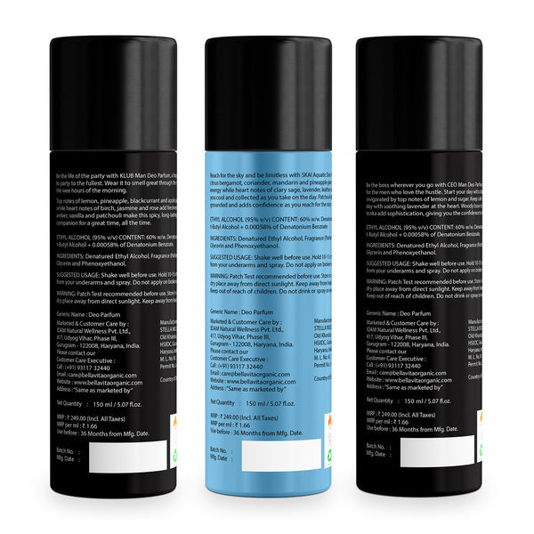 Deodorant Gift Set For Men (Pack Of 3) - 150ml Each