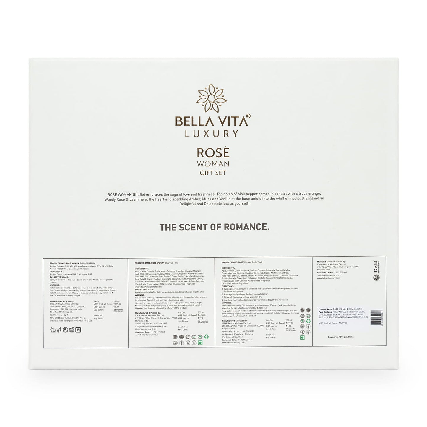 Rose Woman Gift Set - Bella Vita Luxury